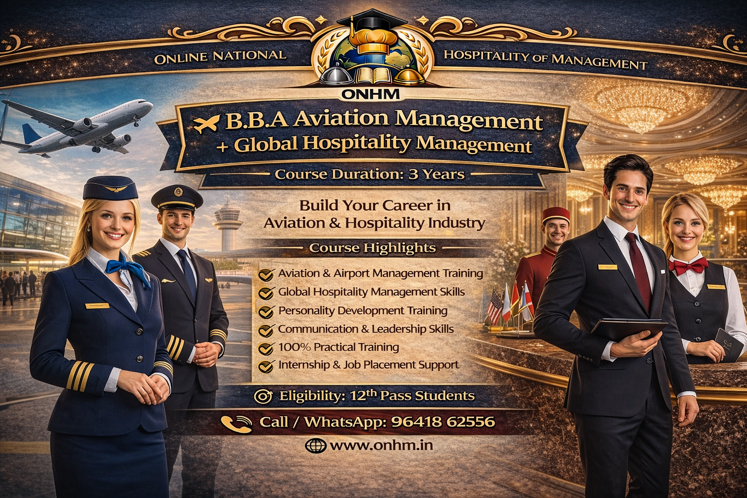 B.B.A Aviation Management + Global Hospitality Management